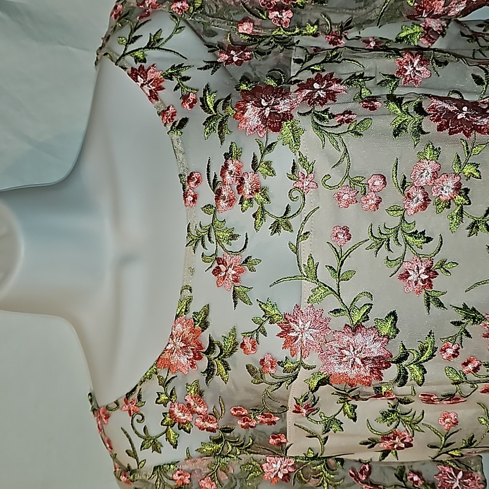 Adrianna Papell floral embroidered dress - Picture 3 of 13